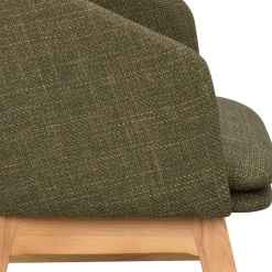 Skandi Tischsessel in Dunkelgrün - Loris (2er Set)