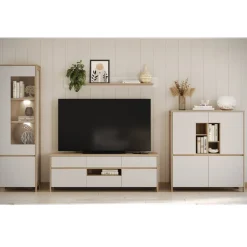 Skandi-TV-Wohnwand Kombi - Ovidio (vierteilig)