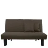 Sofa mit Bettfunktion in Braun mit Schwarz - Amor