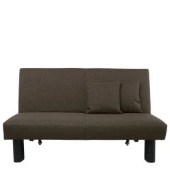Sofa mit Bettfunktion in Braun mit Schwarz - Amor