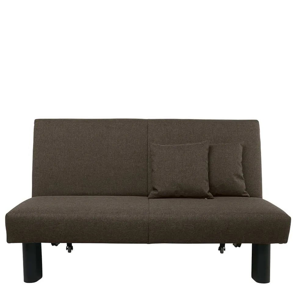 Sofa mit Bettfunktion in Braun mit Schwarz - Amor