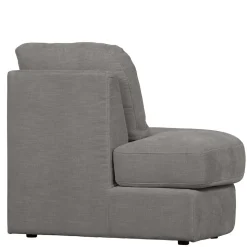 Sofamodul mit Rundung links in Grau - Gregg