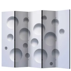 Spanische Trennwand bedruckt - 3D Kreise - Emiliano