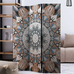 Spanische Trennwand mit Mandala Motiv bedruckt - Waykiko