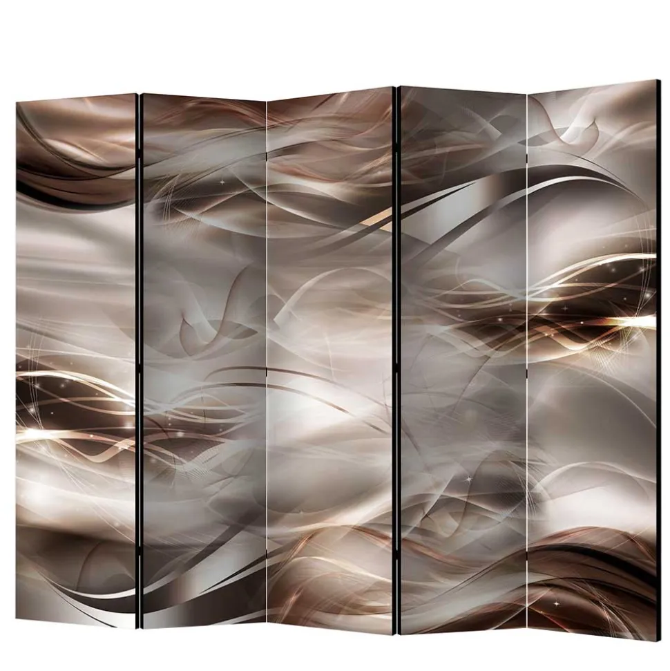 Spanische Wand in Braun & Hellgrau bedruckt - Dennja