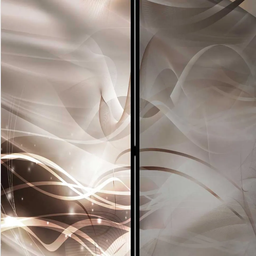 Spanische Wand in Braun & Hellgrau bedruckt - Dennja