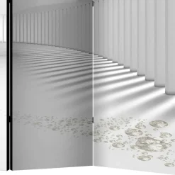 Spanische Wand mit abstraktem Diamanten Druckmotiv - Usseaux