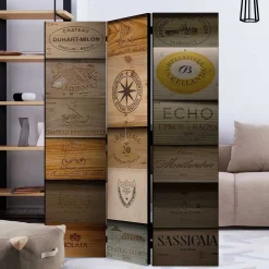 Spanischer Raumteiler mit Fotodruck - Santorina