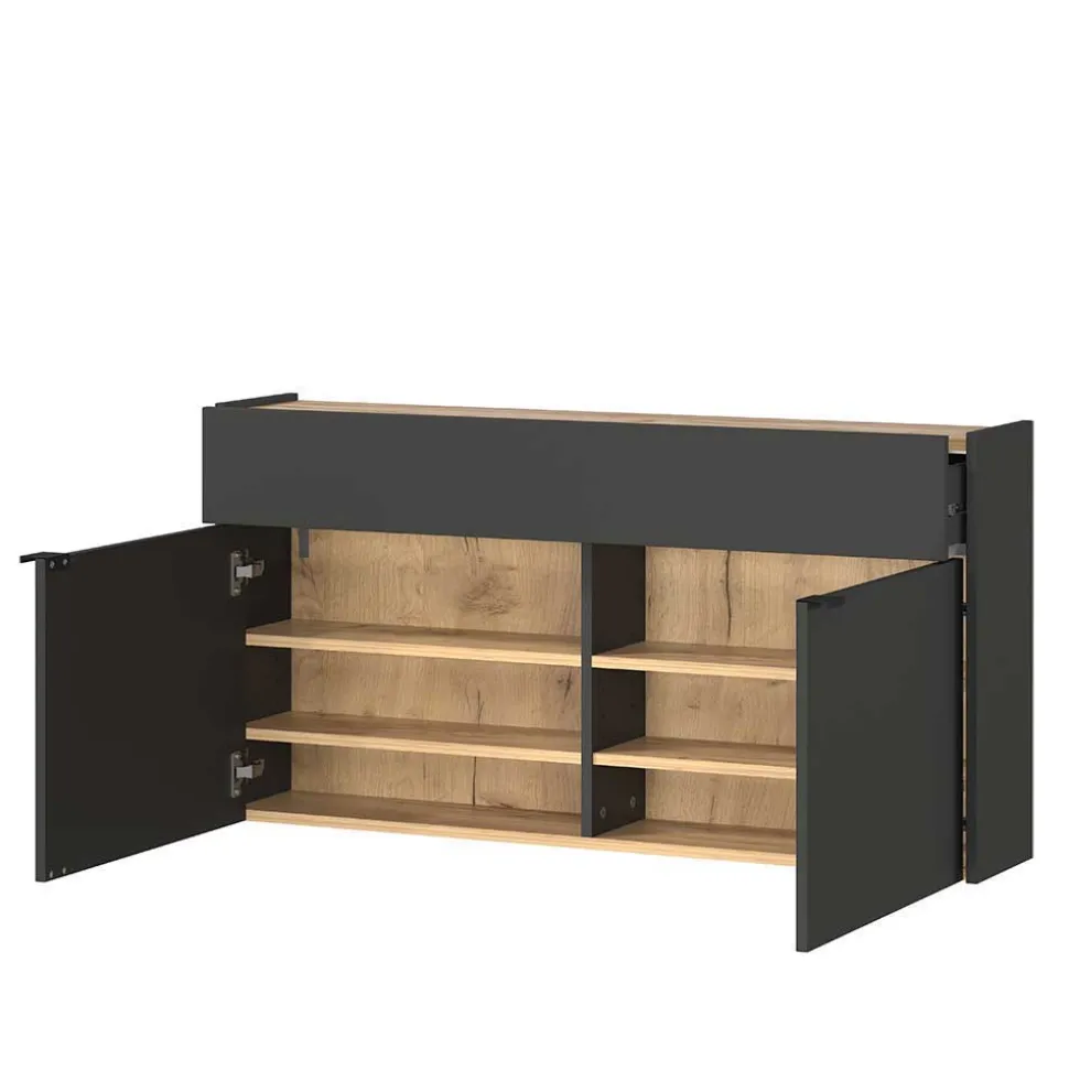 Spiegel & Hänge-Kommode & Garderobe - Sidgarus (dreiteilig)