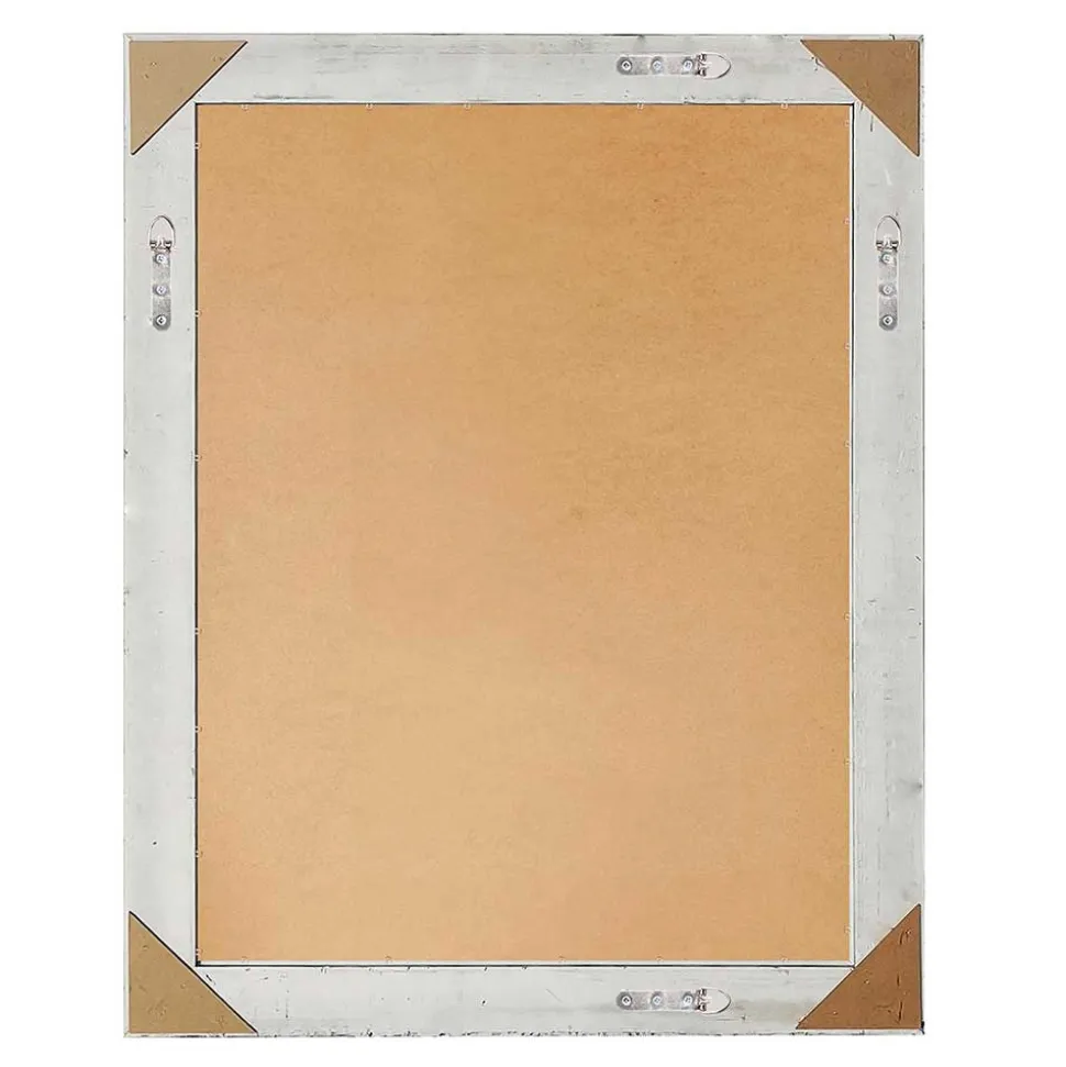 Spiegel mit Holzrahmen in Schwarz Silber - Aphrano