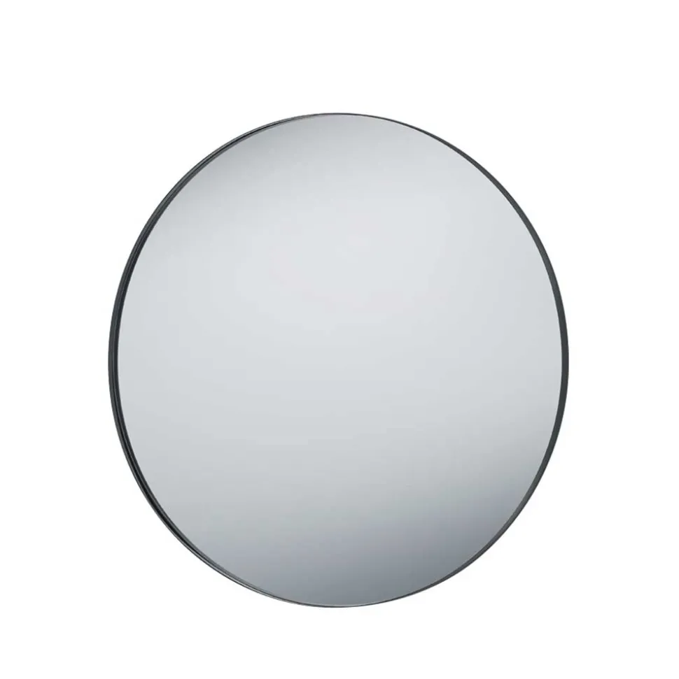 Spiegel mit Metallrahmen in Schwarz - 80x80x2 - Vromantico