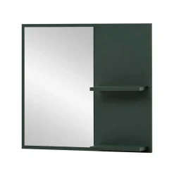 Spiegel mit Regal in Dunkelgrün - Aqua