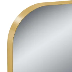 Spiegel mit schmalem Metallrahmen in Gold - Reddnas