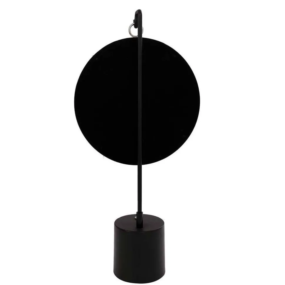 Spiegel mit Ständer in Silber und Schwarz - Fraduno