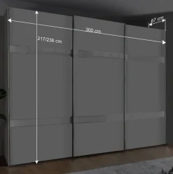 Spiegel Schlafzimmerschrank mit Falttüren - Zidarie