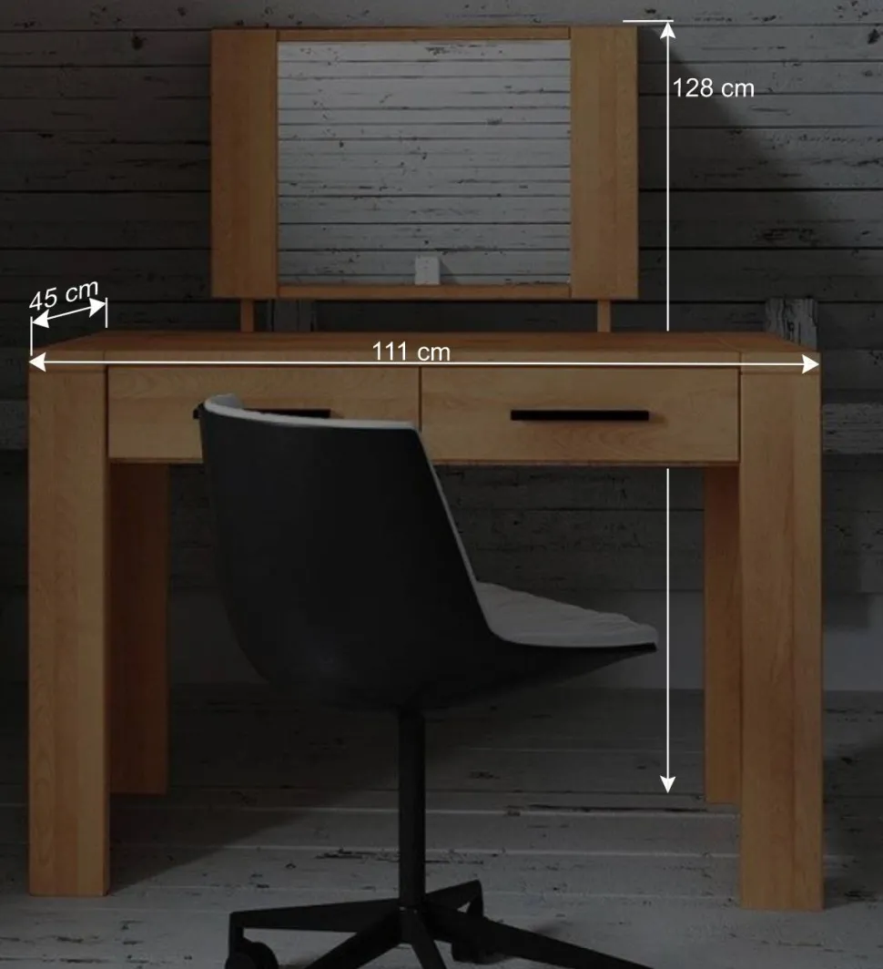 Spiegel Schminktisch Mosniak aus Kernbuche Massivholz