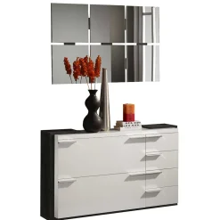 Spiegel Set & Schuhschrank - Alexandra (zweiteilig)