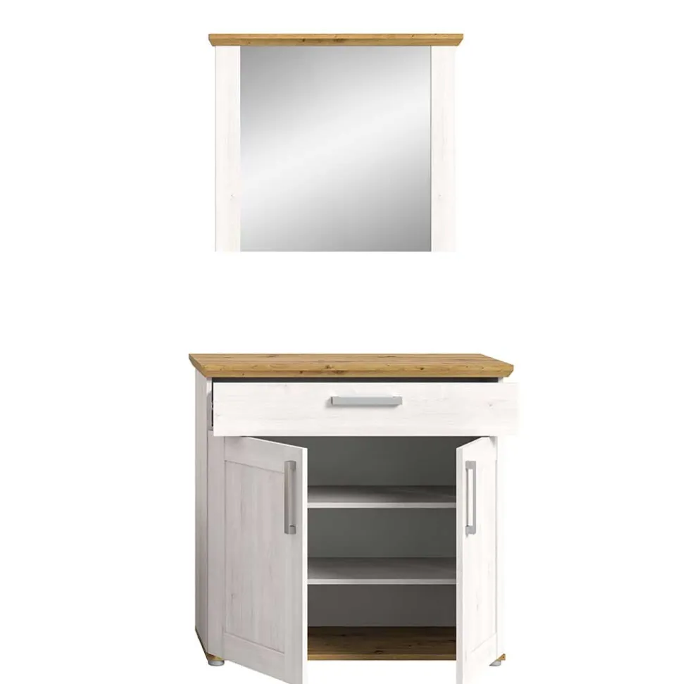Spiegel und Schuhkommode Set - Tocella (zweiteilig)