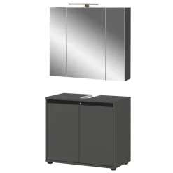 Spiegelschrank & Unterbeckenschrank Set - Rufu (zweiteilig)
