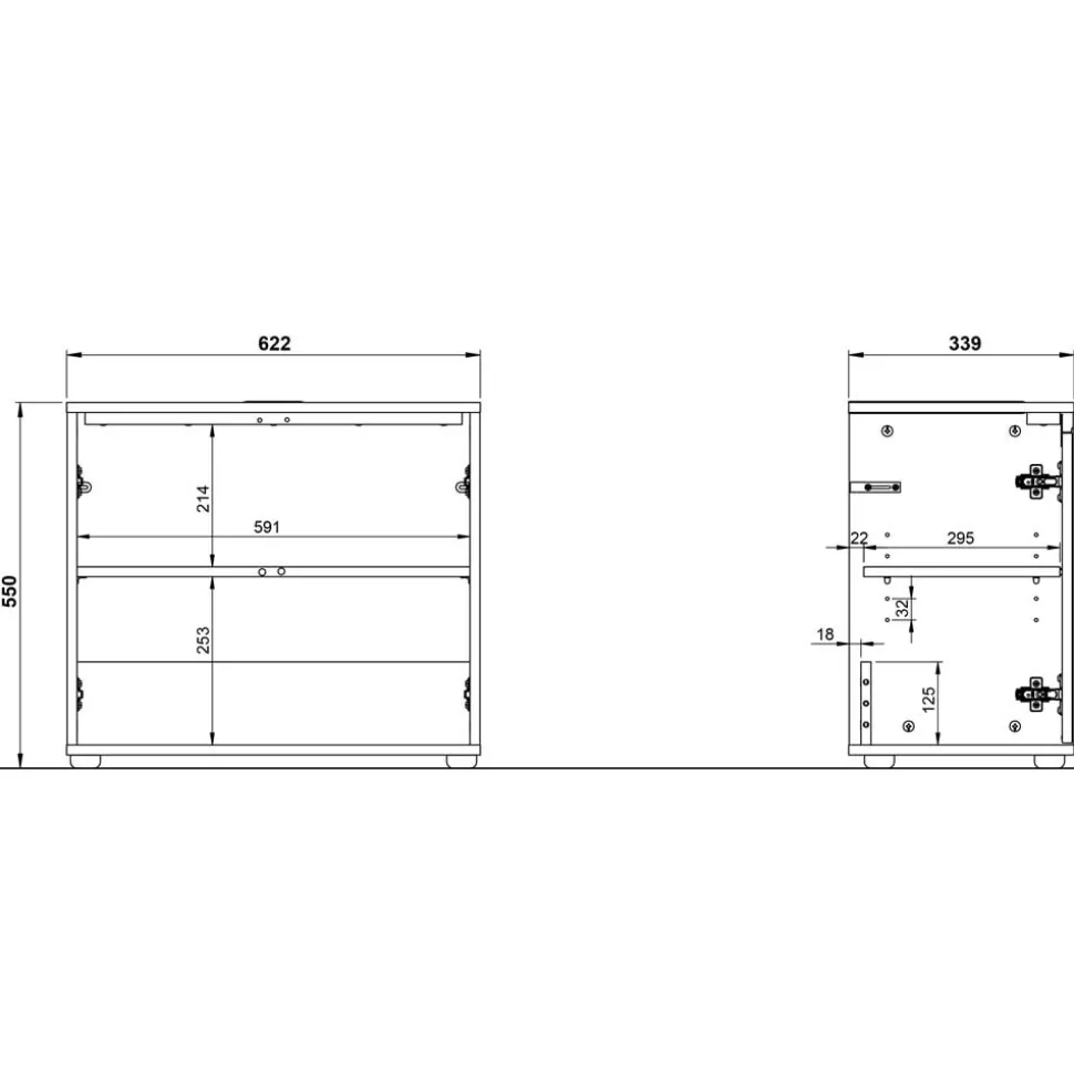 Spiegelschrank & Unterbeckenschrank Set - Rufu (zweiteilig)