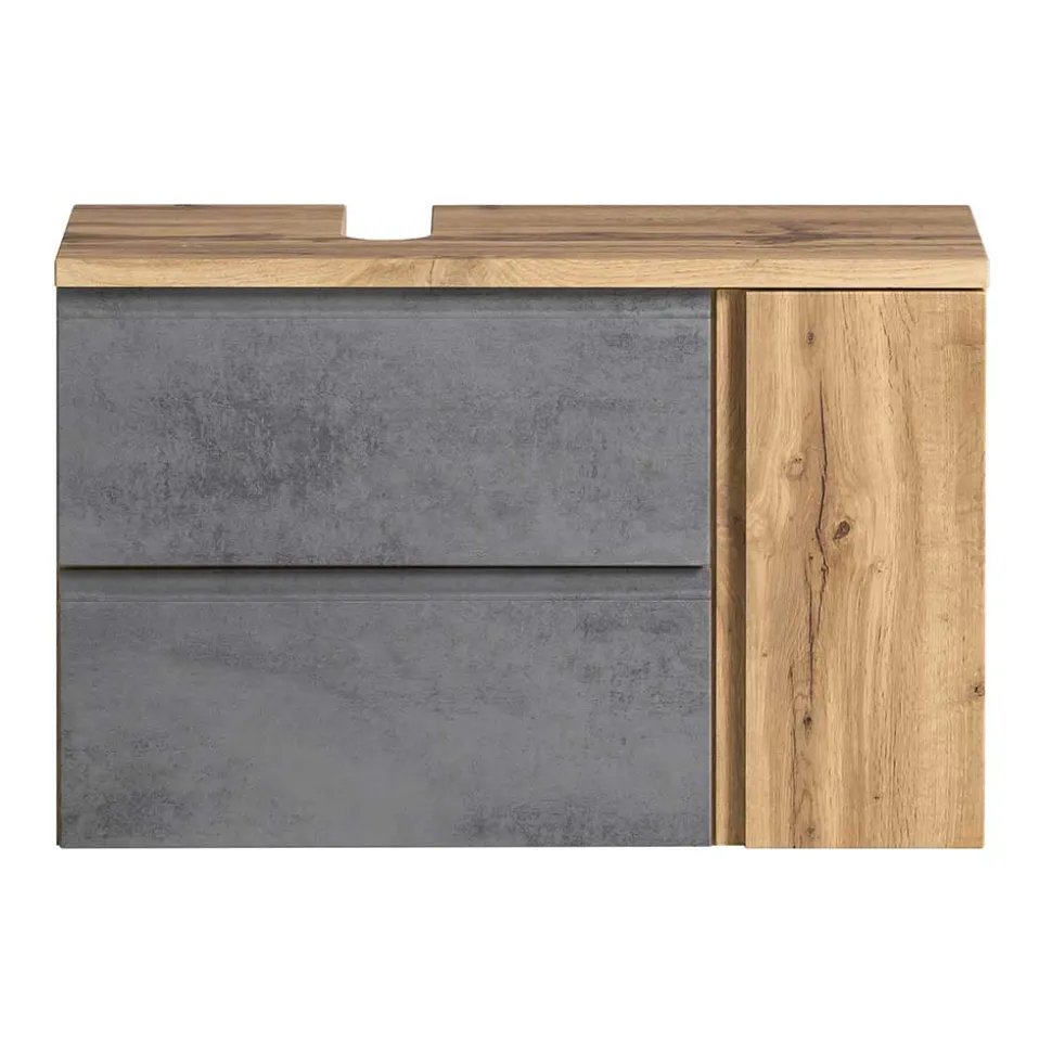 Spiegelschrank 4-türig & Unterbeckenschrank - Mia (zweiteilig)