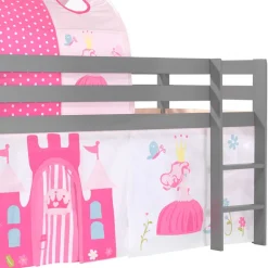Spielbett Hochbett Prinzessin in Grau - Richy