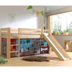 Spielbett mit Rutsche & Vorhang Haustier Laden - Luzius