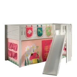 Spielbett mit schräger Rutsche Frühlingsmotive - Annimo