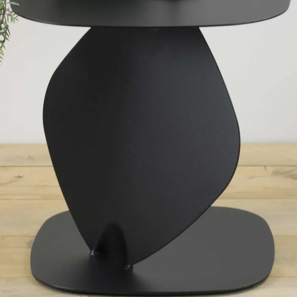 Stahl Beistelltisch in Schwarz pulverbeschichtet - Acapella