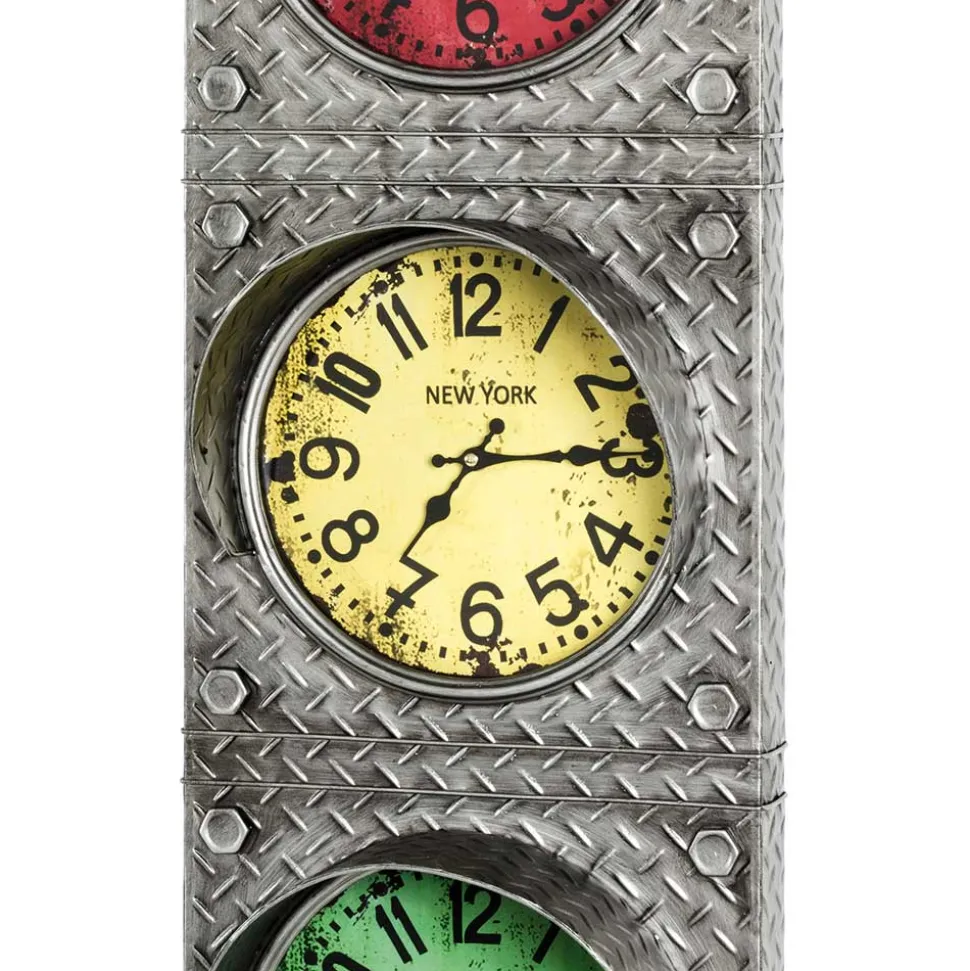 Stahl Design Wanduhr in Ampel Optik - Cunicci