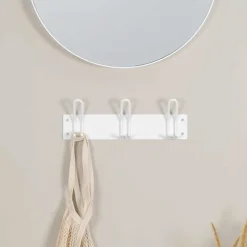 Stahl Wandgarderobe in Weiß - Thilado