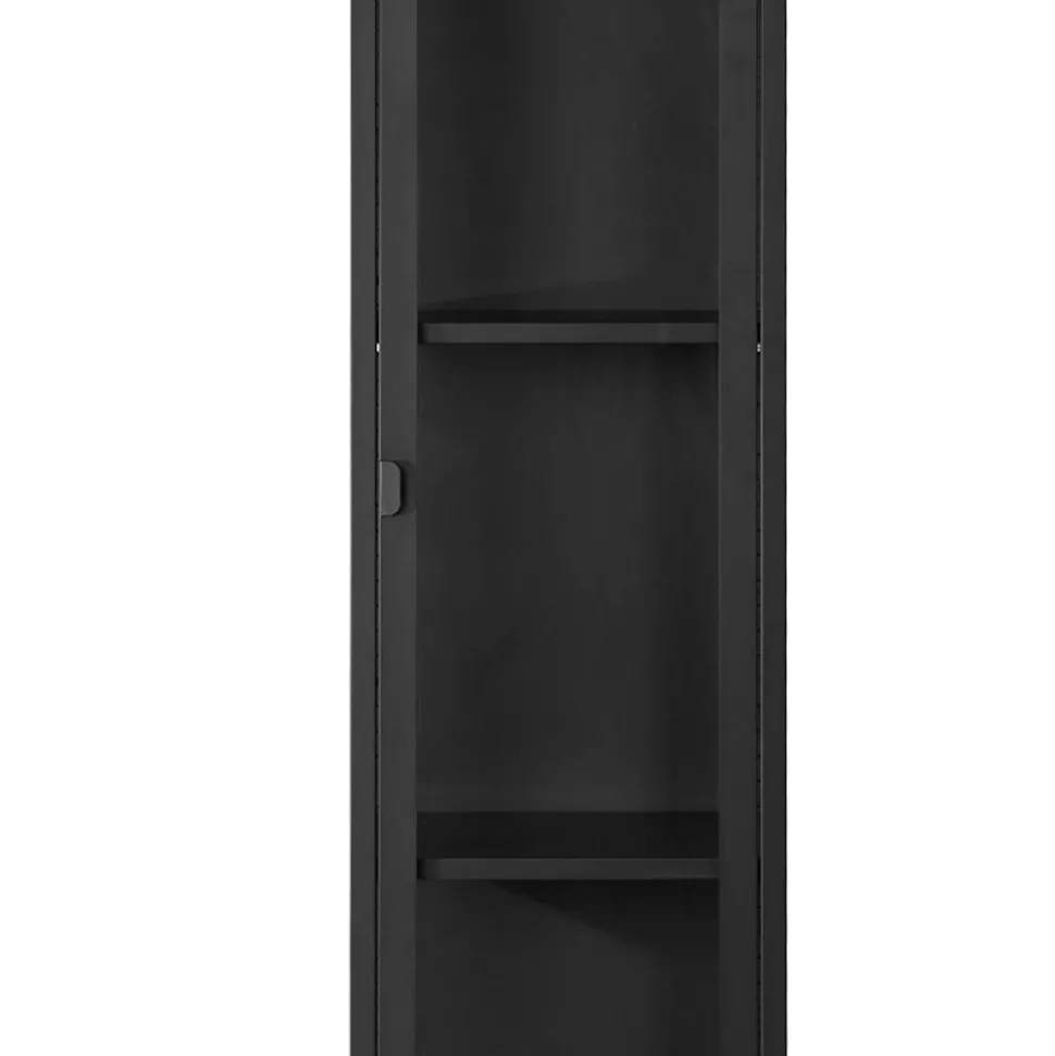 Stahl-Vitrine in Schwarz - Rodicca
