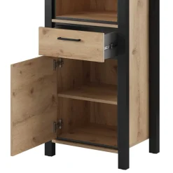 Standregal in Wildeiche NB & Schwarz - Zavorra