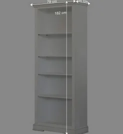 Standregal mit fünf Fächern in Antikweiß - Annot