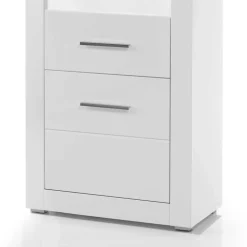 Standvitrine in Hochglanz Weiß Yulis 2-türig