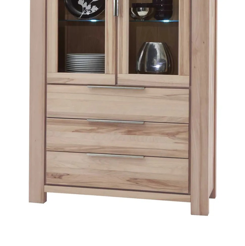 Standvitrine Thivios aus Wildeiche Massivholz