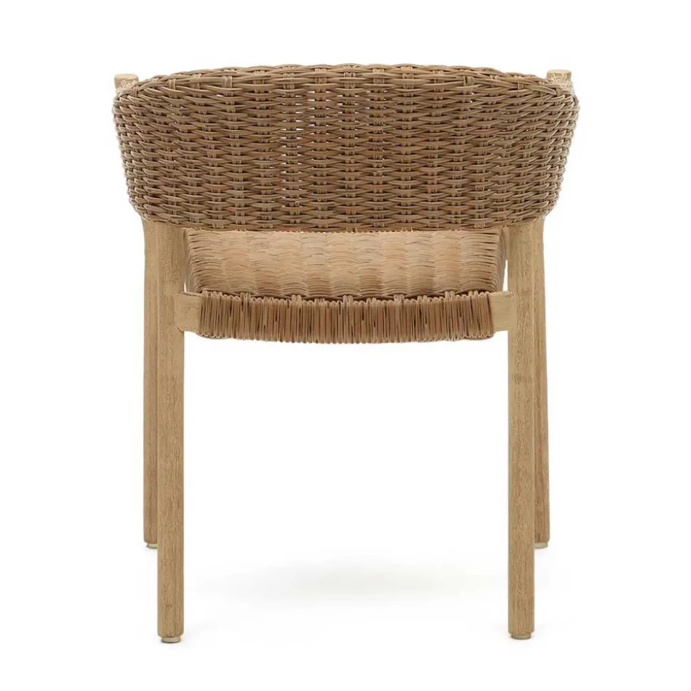 Stapelbare Armlehnstühle aus Eukalyptusholz - Finola (4er Set)