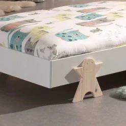 Stapelbett einzeln in Weiß & Natur Kiefer - Elvapo