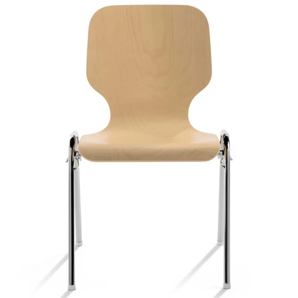 Stapelstuhl mit Schalensitz in Buche - Berit