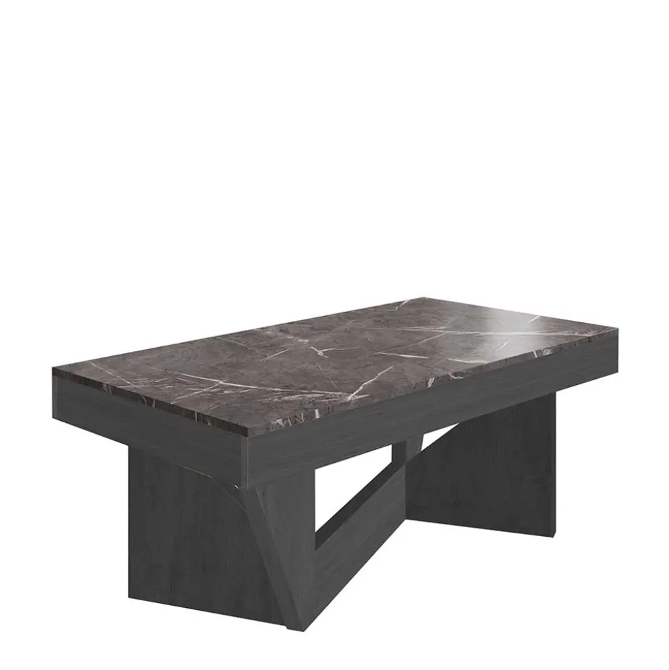 Staufach Couchtisch in Schwarzgrau & Dunkelgrau - Cadruna