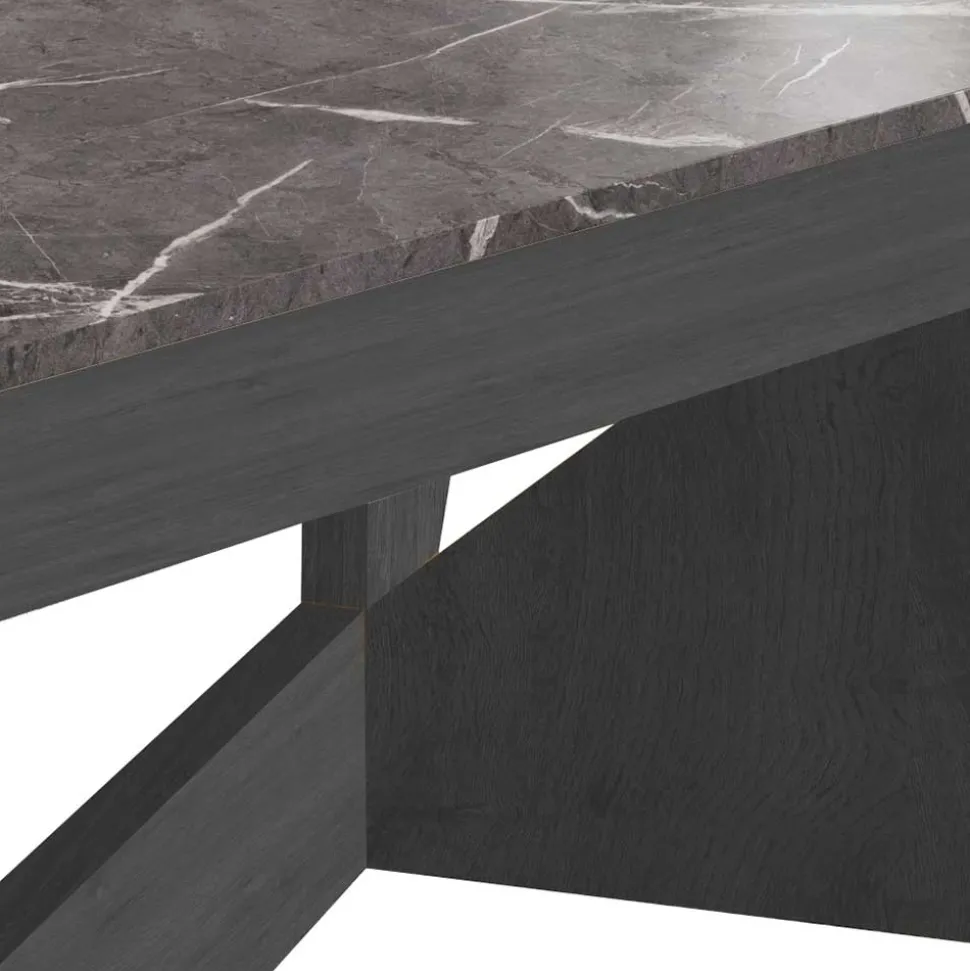 Staufach Couchtisch in Schwarzgrau & Dunkelgrau - Cadruna