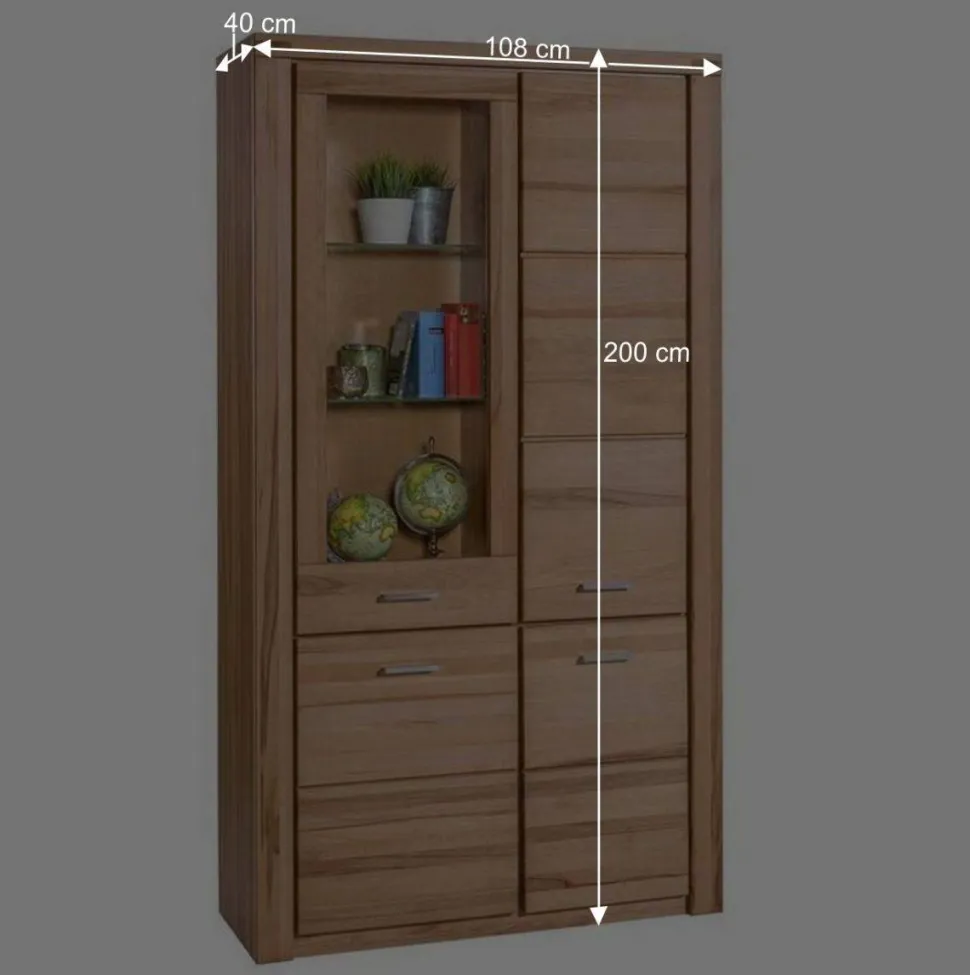 Stauraum Anbauwand aus Holz - Uhelia (vierteilig)