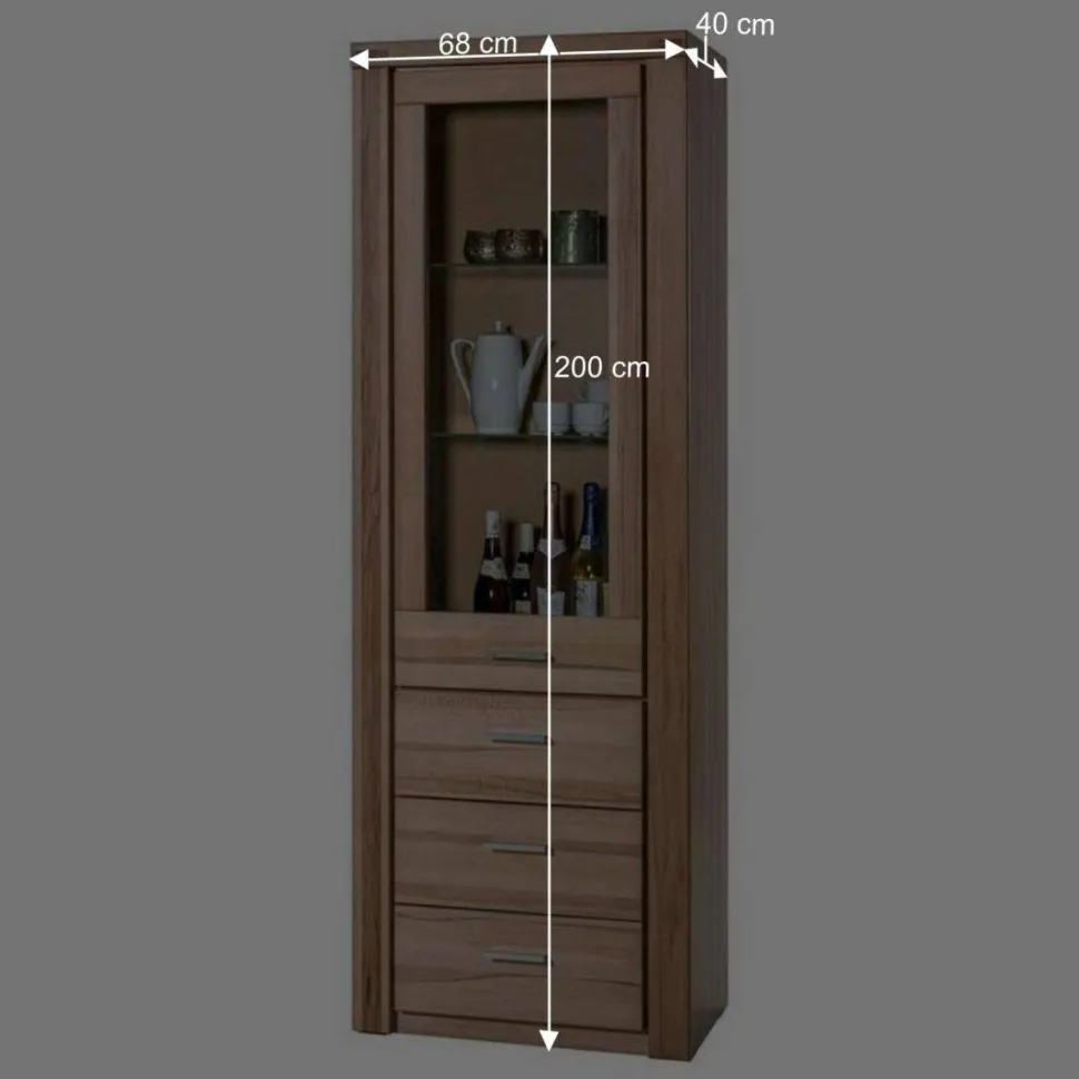 Stauraum Anbauwand aus Holz - Uhelia (vierteilig)