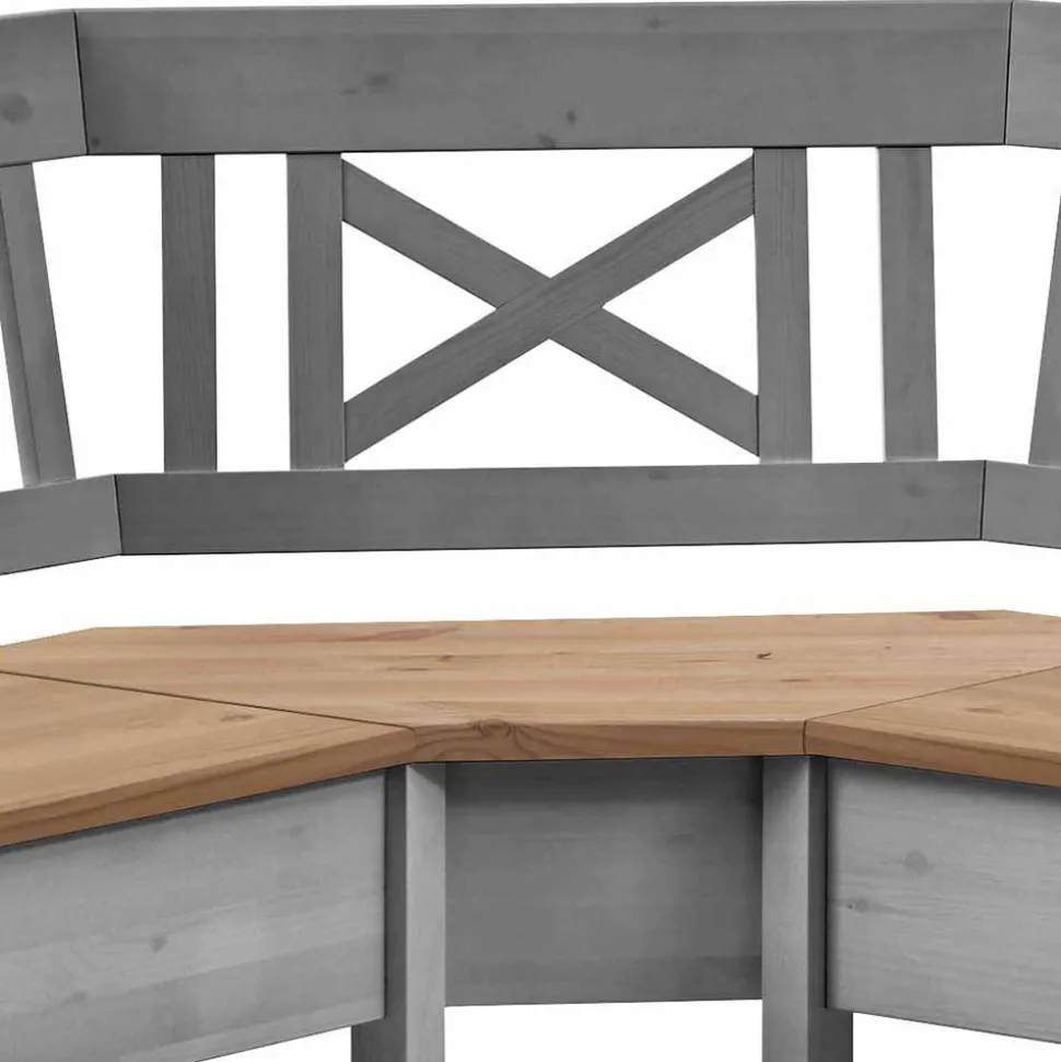 Stauraum Eckbank Jytte in Grau mit Braun