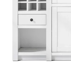 Stauraum Landhaus Vitrinenschrank in Weiß - Chelles