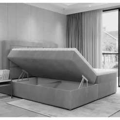 Stauraum Samtbett in Dunkelgrün - Winaray