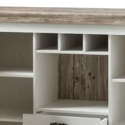Stauraum Sideboard im Scandi Landhaus Stil Nedita in Weiß