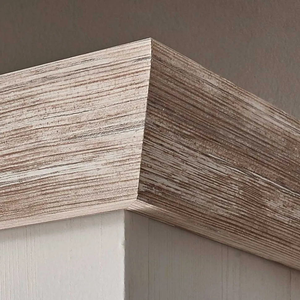 Stauraum Sideboard im Scandi Landhaus Stil Nedita in Weiß