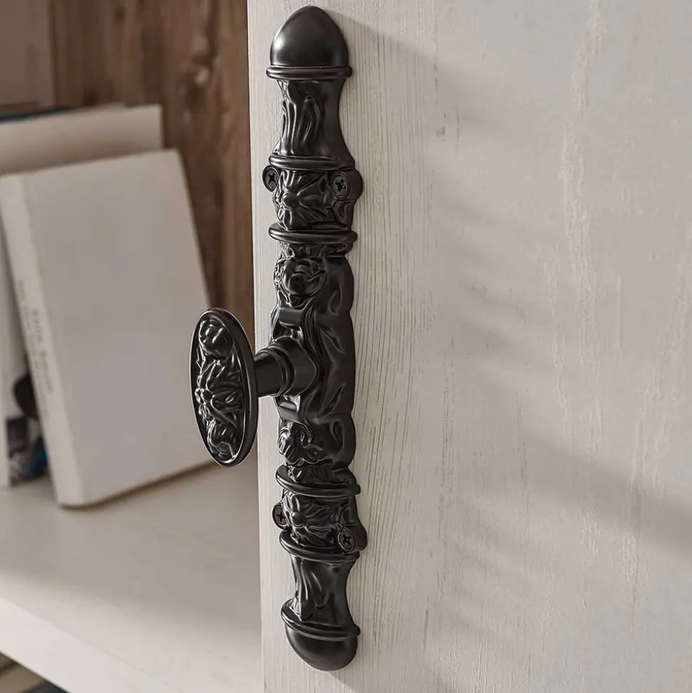 Stauraum Sideboard im Scandi Landhaus Stil Nedita in Weiß