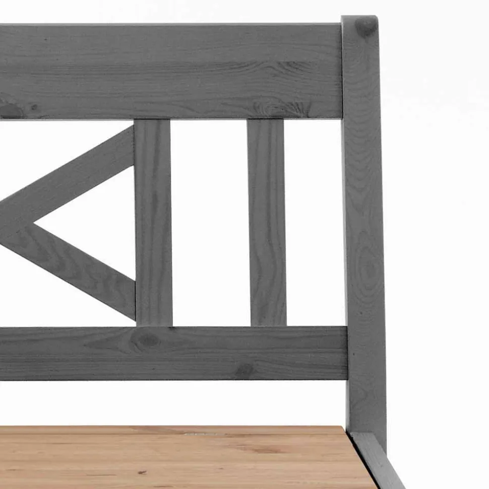 Stauraum Sitzbank Jytte aus Kiefer Grau mit Braun